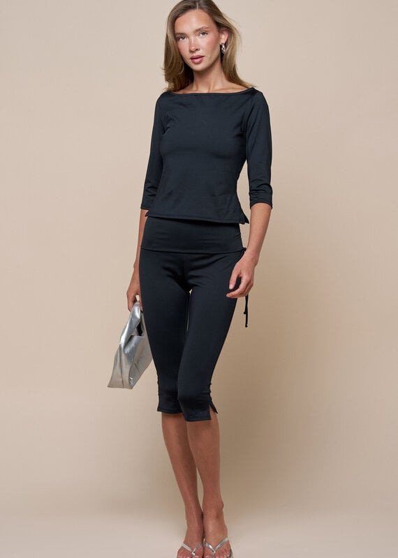 Carmody Drawstring Fold Over Capri Pants