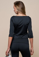 Carmody 3/4 Sleeve Boat Neck Top