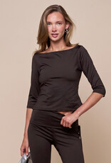 Carmody 3/4 Sleeve Boat Neck Top