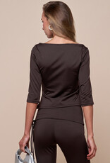 Carmody 3/4 Sleeve Boat Neck Top