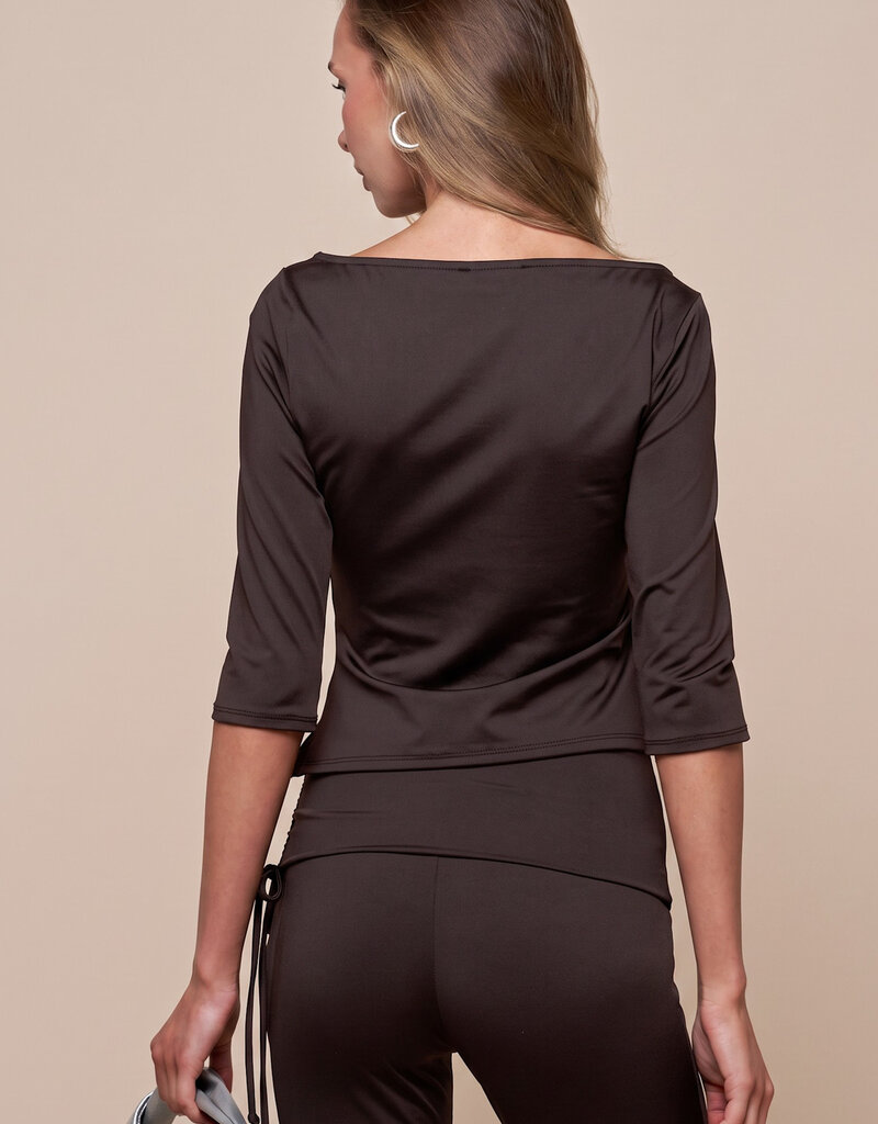 Carmody 3/4 Sleeve Boat Neck Top