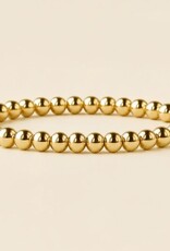 Lenny & Eva L&E 6MM Gold Stretch Bead Bracelet
