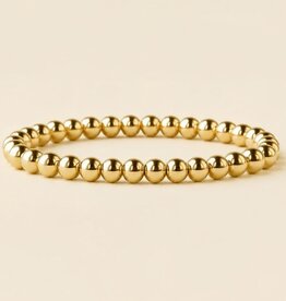 Lenny & Eva L&E 6MM Gold Stretch Bead Bracelet