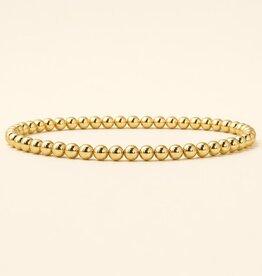 Lenny & Eva L&E 4MM Gold Stretch Bead Bracelet