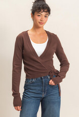 Wrap Knit Long Sleeve Sweater