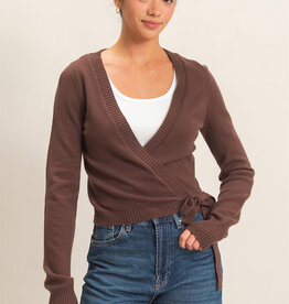Wrap Knit Long Sleeve Sweater