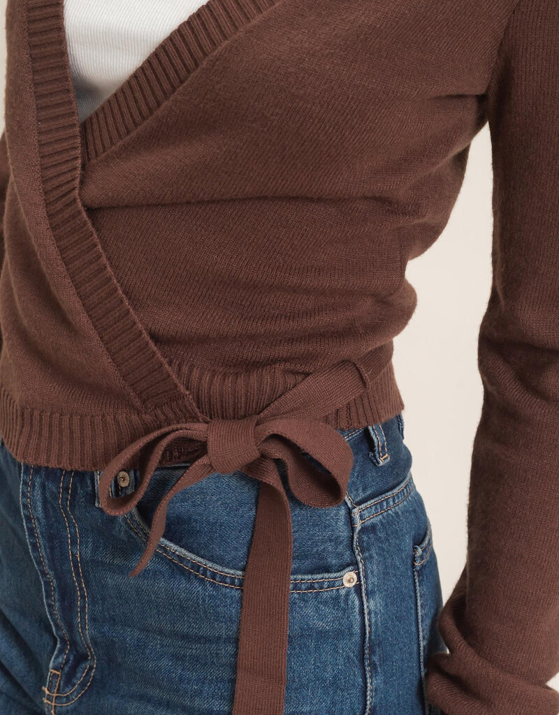 Wrap Knit Long Sleeve Sweater