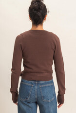 Wrap Knit Long Sleeve Sweater