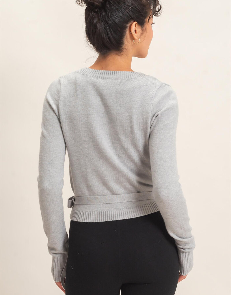 Wrap Knit Long Sleeve Sweater