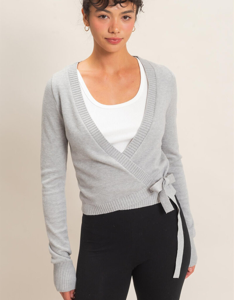 Wrap Knit Long Sleeve Sweater