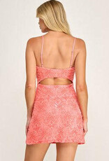 Peyton Mesh Sequin Beaded Cami Strap Mini Dress