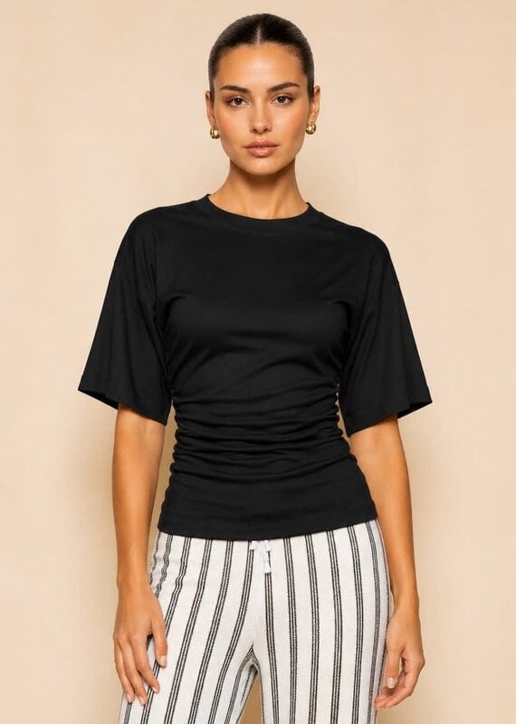 Minimalist Ruched Side T-Shirt