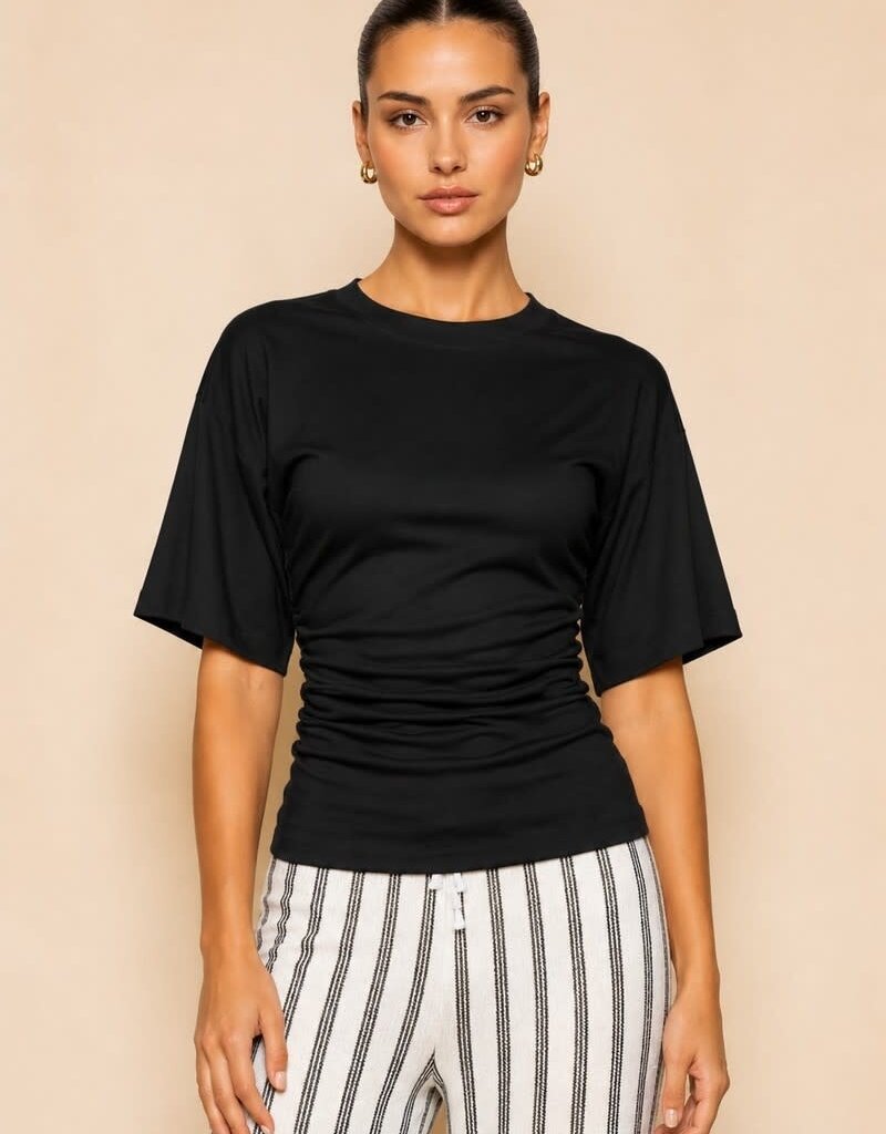Minimalist Ruched Side T-Shirt