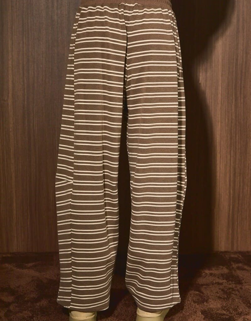 Brady Striped Low Rise Barrel Sweatpants