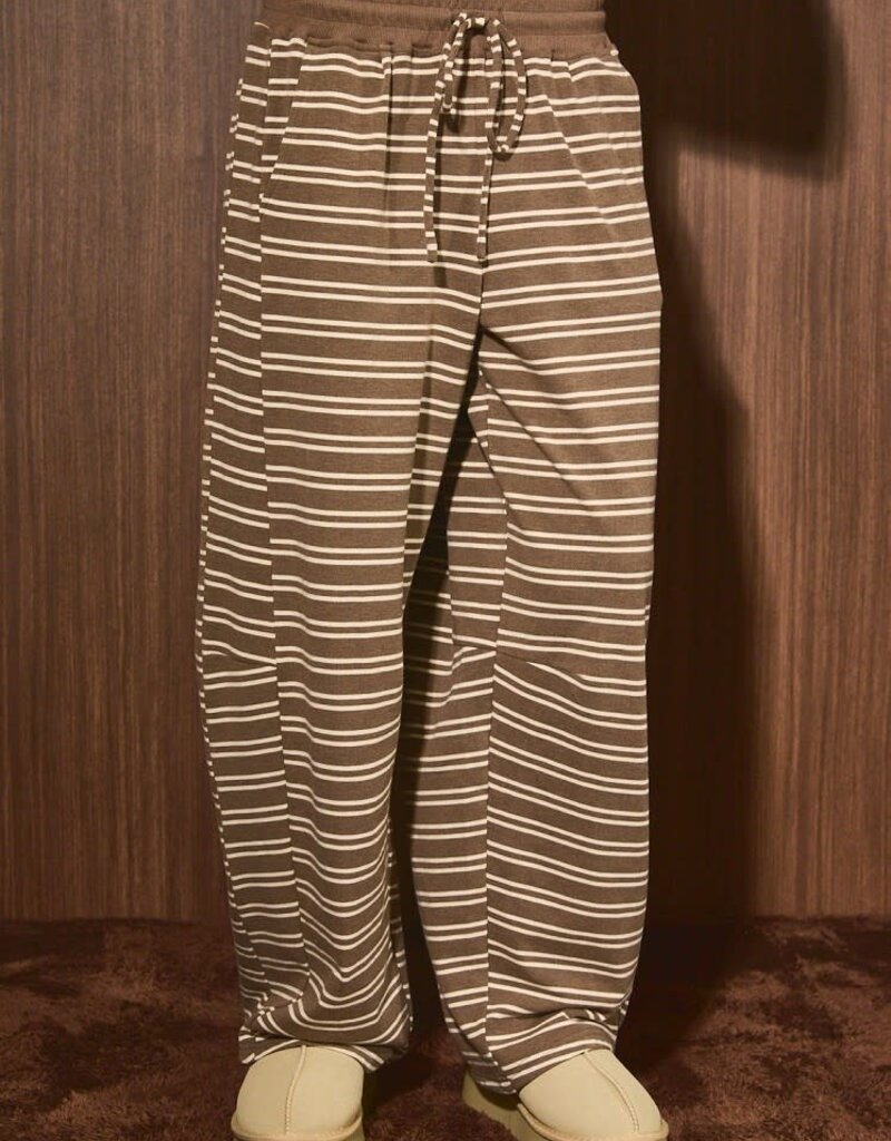 Brady Striped Low Rise Barrel Sweatpants