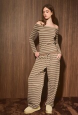 Brady Striped Off Shoulder Long Sleeve Top