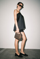 Andrea Satin One Shoulder Cape Poncho Top