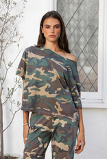 Scout Camo Short Sleeve Off The Shoulder Top
