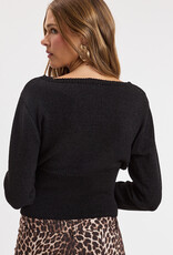Caroline Fitted Waist One Shoulder Sweater