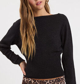 Caroline Fitted Waist One Shoulder Sweater
