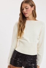 Caroline Fitted Waist One Shoulder Sweater