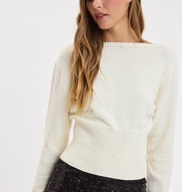 Caroline Fitted Waist One Shoulder Sweater