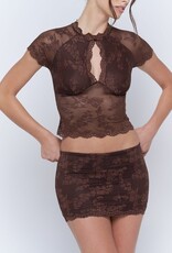 Kira Floral Lace Keyhole Top