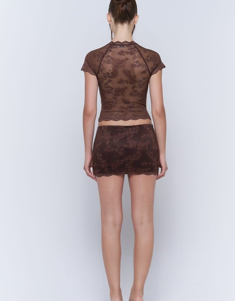 Kira Floral Lace Keyhole Top
