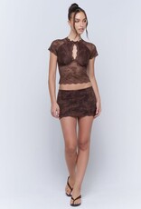 Kira Floral Lace Keyhole Top