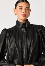 ASTR Estero Faux Leather Bubble Hem Jacket