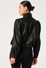 ASTR Estero Faux Leather Bubble Hem Jacket