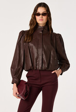 ASTR Estero Faux Leather Bubble Hem Jacket