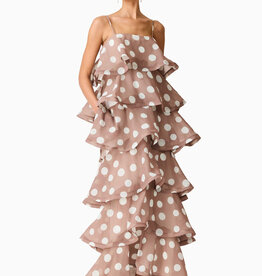 Elliatt Sola Polka Dot Tiered Maxi Dress