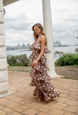 Elliatt Sola Polka Dot Tiered Maxi Dress