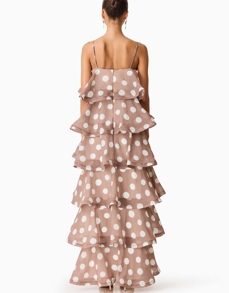 Elliatt Sola Polka Dot Tiered Maxi Dress