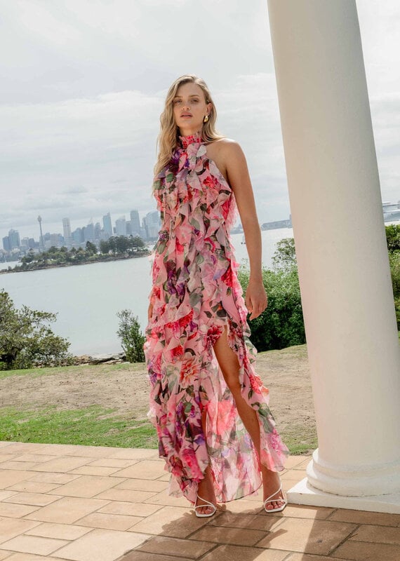 Elliatt Solene Floral Halter Maxi Dress