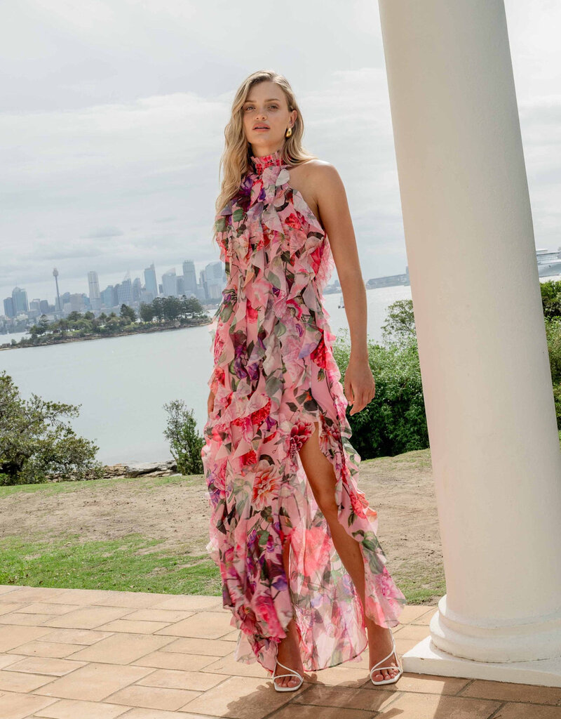 Elliatt Solene Floral Halter Maxi Dress