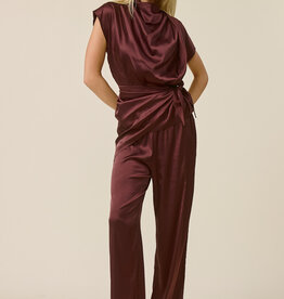Mia Satin Short Sleeve Top