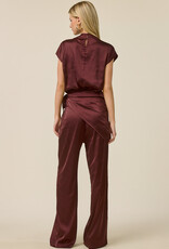 Mia Satin Short Sleeve Top