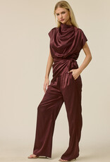 Mia Satin Trouser With Scarf Tie