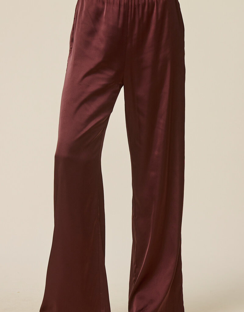 Mia Satin Trouser With Scarf Tie
