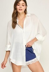 Button Down Shirt Beach Coverup