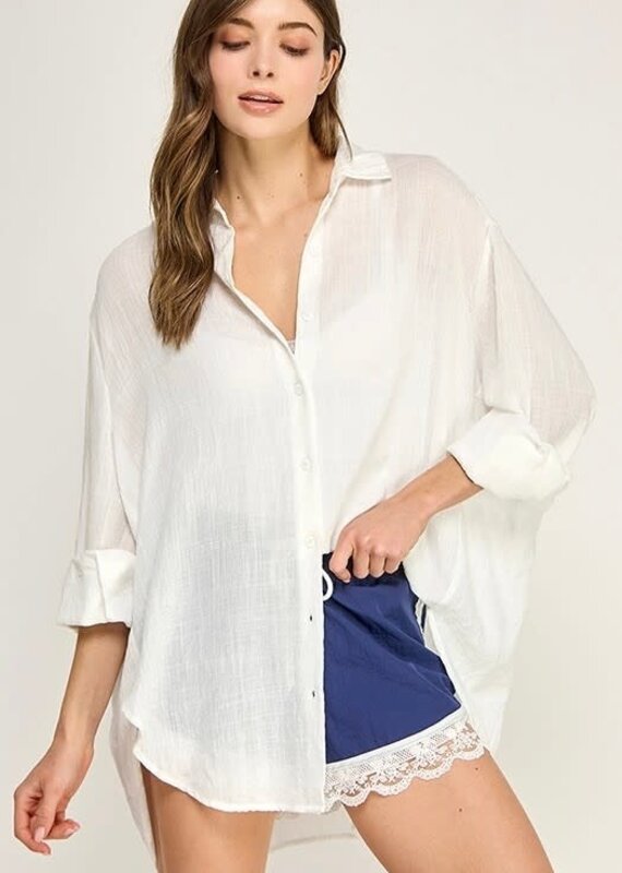 Button Down Shirt Beach Coverup