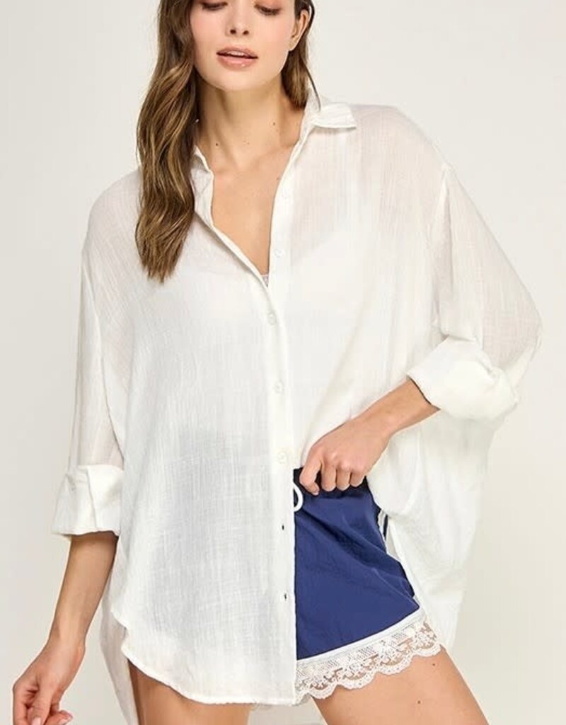 Button Down Shirt Beach Coverup