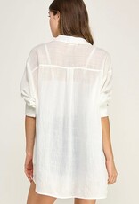 Button Down Shirt Beach Coverup
