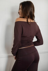 Averi Asymmetrical Off The Shoulder Long Sleeve Top