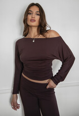 Averi Asymmetrical Off The Shoulder Long Sleeve Top