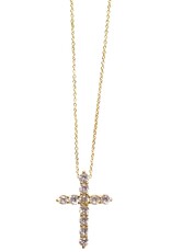 CZ Cross Charm Necklace