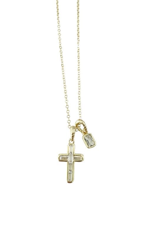 Bonham Gold Cross Necklace