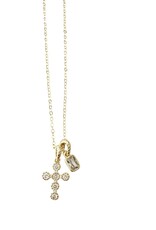 Charm Cross Necklace Gold
